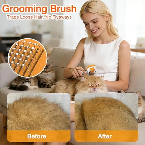Cat Steam Brush, Self-Cleaning Deshedding Tool, 5-in-1 Cool Mist - Image 5