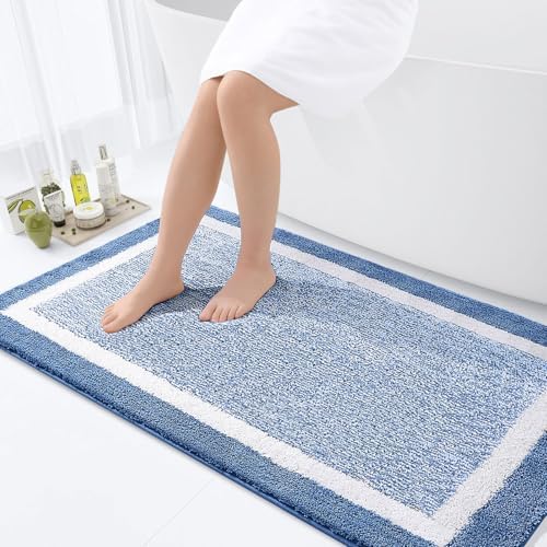 OLANLY Large Bathroom Rugs 47x32, Soft Absorbent Microfiber Bath Rugs by OLANLY