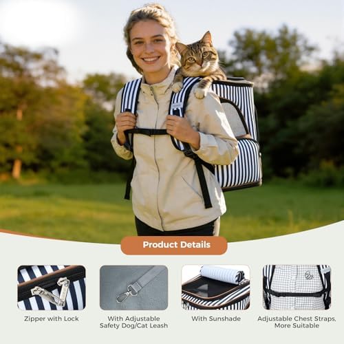 Lekereise Pet Carrier Backpack Expandable Cat Backpack Carrier - Image 5