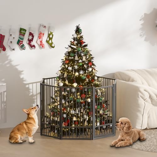 SNUOWU Full Metal Freestanding Dog Gate - Image 2