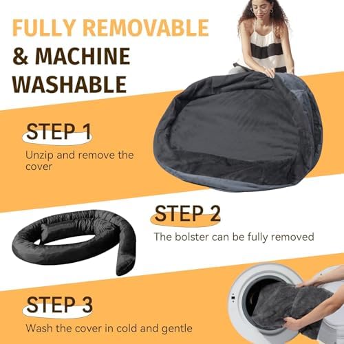 Waterproof Orthopedic Dog Bed for Medium Dogs, Dark Grey - Image 6