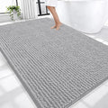 OLANLY Thick Chenille Large Bathroom Rugs Mats 70x46, Light Grey by OLANLY