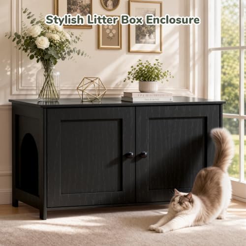 Extra Large Hidden Cat Litter Box Enclosure Furniture, Dog Proof Kitty Washroom - Image 7