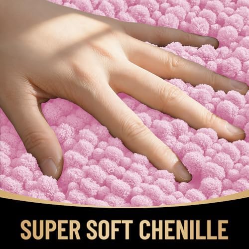 OLANLY Thick Chenille Small Bathroom Rugs 24x16, Absorbent Bath Mat - Image 2