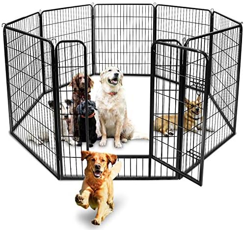 ZENY Dog Fences for The Yard, Dog Pens Outdoor, Dog Pen Indoor, 8 Panels Dog by ZENY