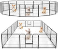 DUMOS Dog Playpen 16 Panels 24 Inch Indoor Outdoor Metal Pet Fence by DumosLifestyle