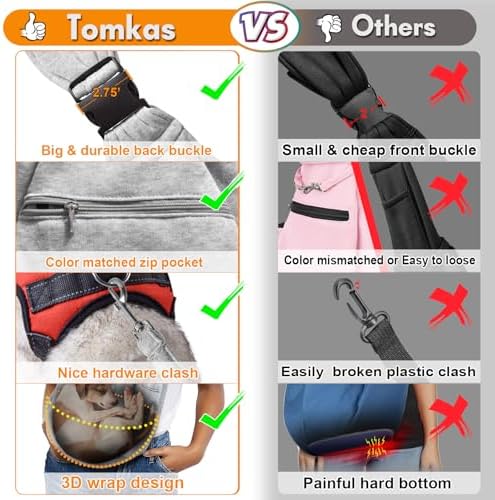 Tomkas Dog Sling Carrier for Small Dogs Puppy Carrier for Small Dogs - Image 3