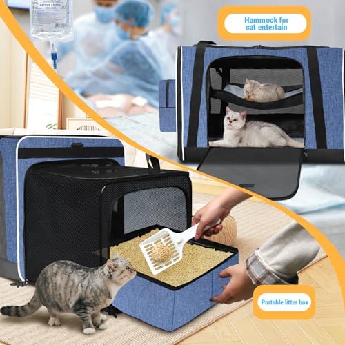 Petskd Side Expandable Extra Large Cat Carrier - Image 5