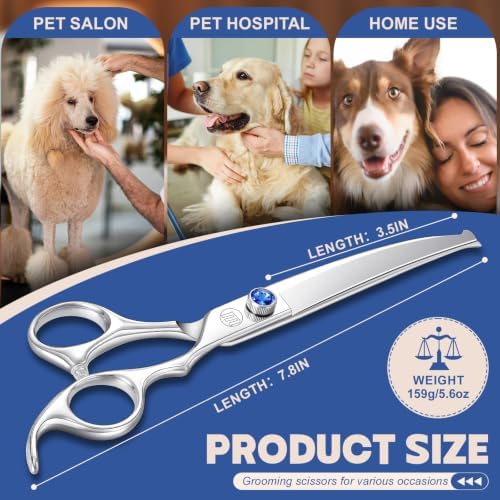 Moontay Professional 7.0" Dog Curved Grooming Scissors - Image 7