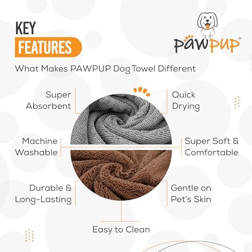Dog Towels for Drying Dogs Super Absorbent Microfiber Pet Grooming Towel for - Image 5