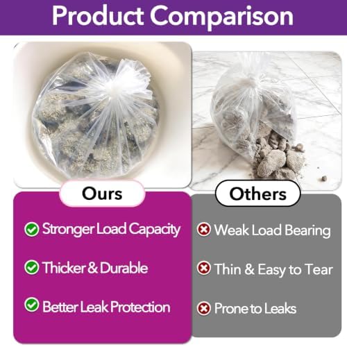 50 Pcs Thick Top Entry Litter Pan Liners Compatible - Image 5