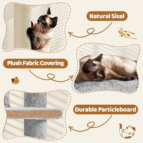 Yaheetech 70in Multi-Level Sturdy Cat Tree, Sisal Scratching Posts - Image 6