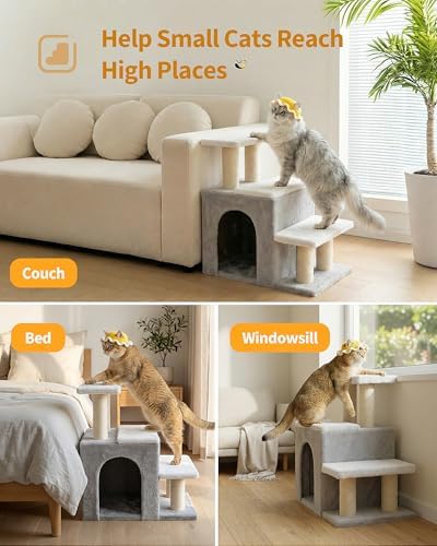 Aechonow 3-in-1 Cat Stairs for High Bed Couch - Image 2