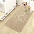 OLANLY Dog Door Mat for Muddy Paws 44x24, Paw Print Design Chenille Mud Mat by OLANLY