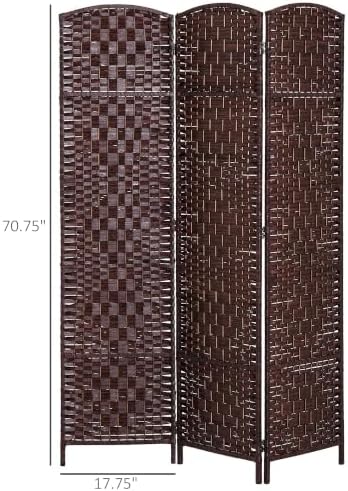 HOMCOM Room Divider 3-Panel, 6FT-Tall Folding Privacy Screen - Image 7