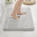 Disolla Grey & White Bathroom Rugs 20x32, Non-Slip Plush Thick Bath Mat by Disolla