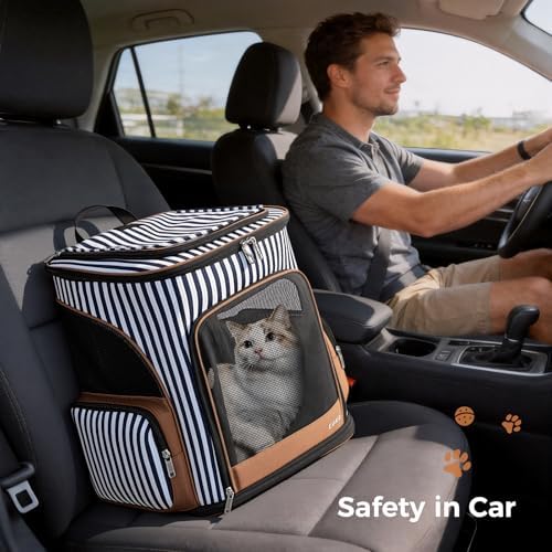 Lekereise Large Cat Backpack Carrier Expandable Pet Carrier Backpack - Image 6