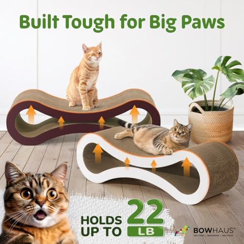 BOWHAUS Infinity Cat Scratcher Lounger, Reversible Scratcher, Durable & - Image 3