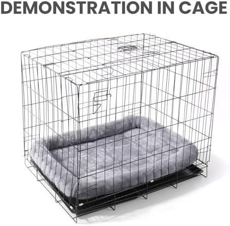 Patas Lague Small Dog Bed Bolster Pet Crate Mat 16''x12'' Dark Grey - Image 5