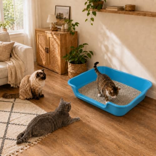 Extra Large Low Entry ABS Cat Litter Box, 2 Pack - Image 2