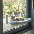 AIWIKIDE Cat Window Perch with Cushion Rim, Easy Install Bracket, Portable Wall by AIWIKIDE