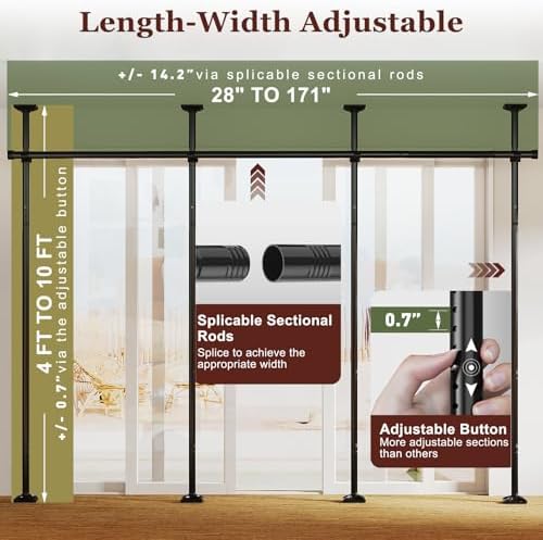 Goovilla Room Divider for Room Separation, 4-10ft 28-171inch - Image 2