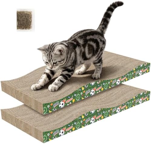 TIMHAKA 2 Pack Cat Scratching Board World Cup Design, Double-Sided Use by TIMHAKA