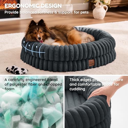 ChiXnuggle Orthopedic Dog Bed, Washable Cover, Faux Fur Bolster Pet Couch - Image 5