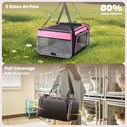 Top and 2 Sides Expandable Cat Carrier 18x13.5x9.5 TSA Airline Approved - Image 3