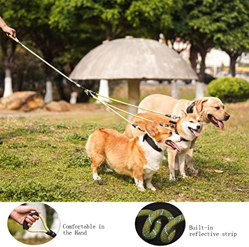 3 Dog Leash for 1-3 Dogs, 360° Swivel, No Tangle - Image 2