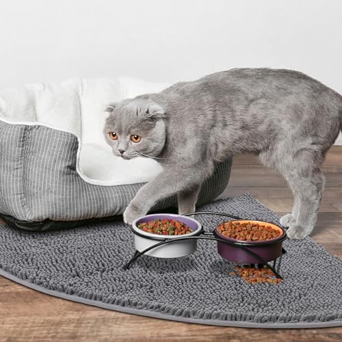 Tinideya Corner Cat Litter Mat Trapping Waterproof Non Slip, Dark Gray - Image 6