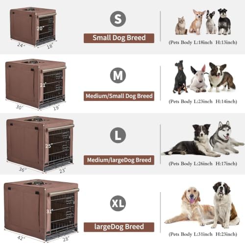 DONORO Dog Crates for Small Size Dogs Indoor Double Door Dog Kennels & Houses - Image 5