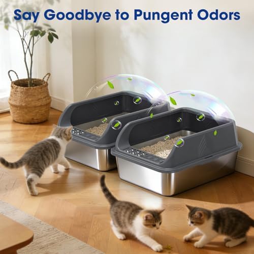 2 Pack Small Stainless Steel Litter Box - Image 7