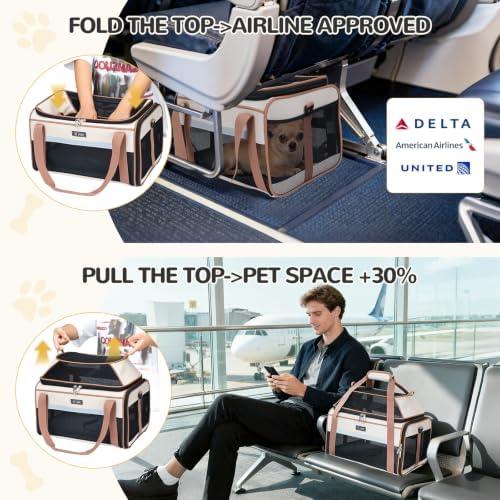 Lekereise Top-Expandable Pet Carrier 18x11x11Inch Delta American United Airline - Image 5