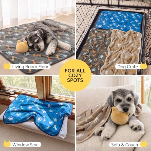 Luciphia 3 Pack Cute Dog Blankets Soft Fleece - Image 6