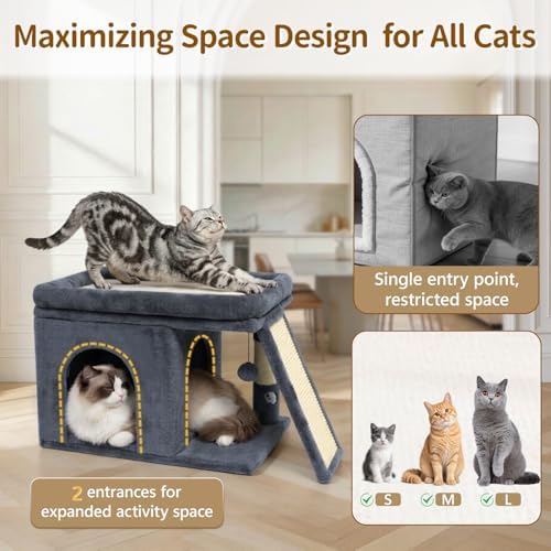 Cat Tree Tower with 15.7x23.6 Perch Bed - Image 2