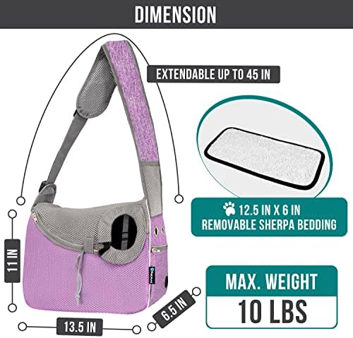 PetAmi Dog Sling Carrier Small Dogs, Hands Free Crossbody Carrier - Image 2