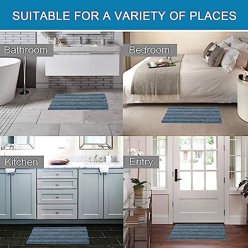 Non Slip Thick Shaggy Chenille Bathroom Rug Mat Set Extra Soft and Absorbent - Image 6