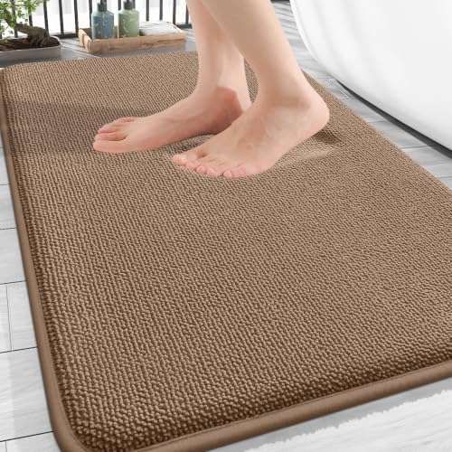 OLANLY Thick Memory Foam Bathroom Rugs 34x21, Absorbent Bath Mat by OLANLY