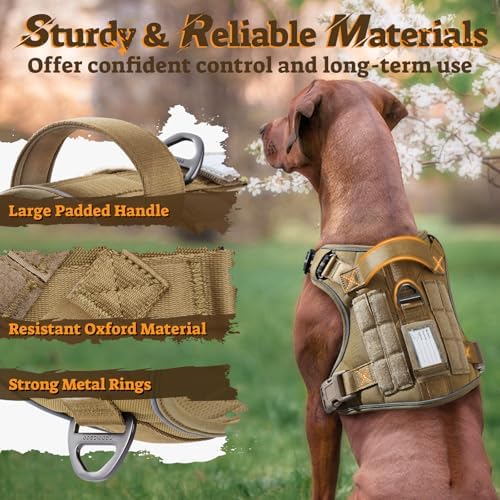 rabbitgoo Tactical Dog Harness Medium Sized, No Pull Service Pet Vest - Image 6