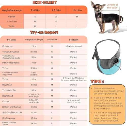 YUDODO Pet Sling Carrier for 5-9 lbs Small Dogs Cat Puppy Crossbody Carrier - Image 3