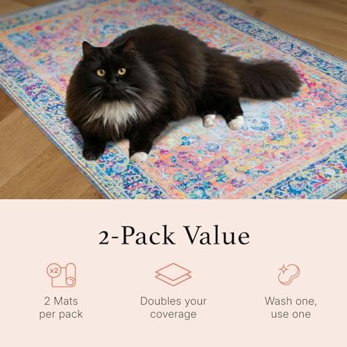 Lovewag Cat Litter Mat, Litter Box Mat, 2 Pack - Image 4