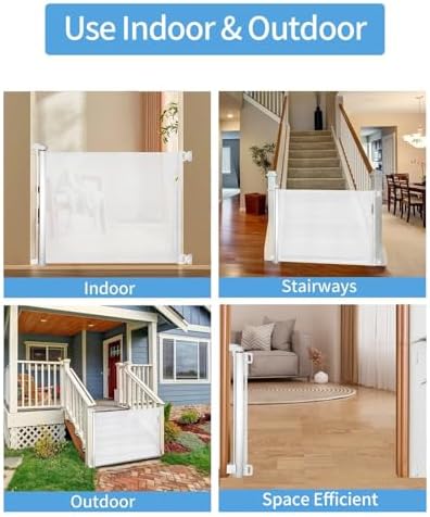 Veraste Retractable Baby Gate for Doorways and Stairs, Mesh Safety Gate for Pet - Image 6