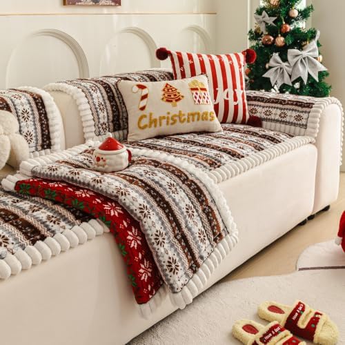 Christmas Couch Cover, Christmas Plush Sofa Cover for Dog Pet 1PC - Image 3
