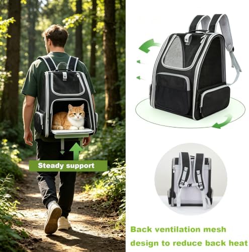 Cat Backpack Carrier Breathable Pet Travel Bag - Image 6