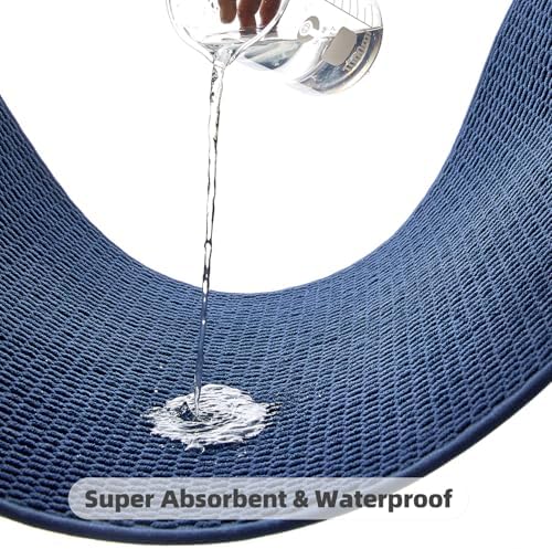 TYUU Bathroom Runner Rugs, Long Bath Mat Runner Washable Thin Quick Dry Low - Image 6