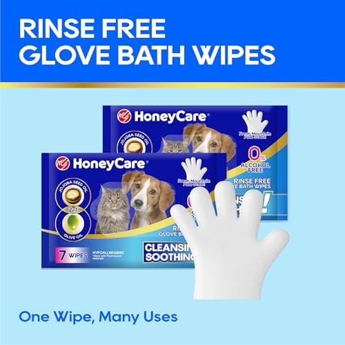 HONEY CARE All-Absorb Disposable Pet Grooming Gloves Wipes - Image 3
