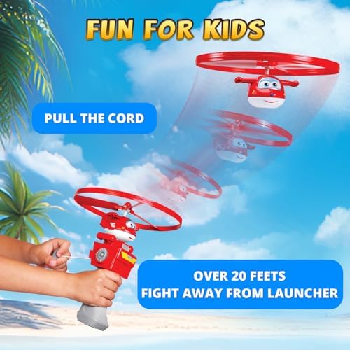 Super Wings High Flying Jett, Airplane Toy Figure & Launcher, Fly Over 20 Feet - Image 2