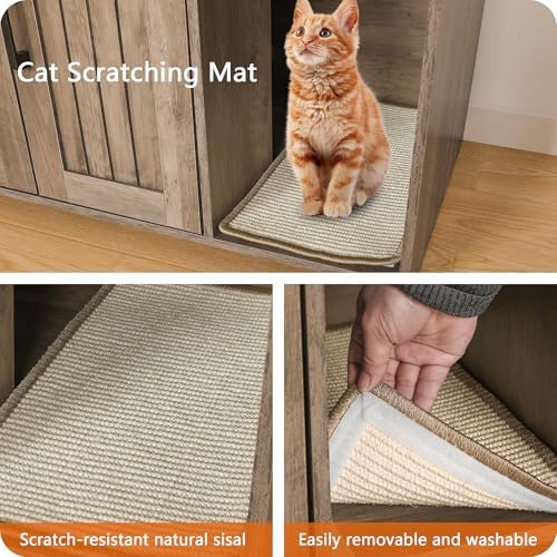 Dwanton Cat Litter Box Enclosure, - Image 5
