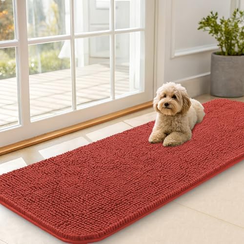 OLANLY Dog Door Mat for Muddy Paws 59x20, Super Absorbent Chenille Mud Mat by OLANLY